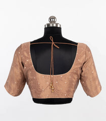 Dusty Peach Gold-Butta Tissue Silk Blouse-RB5269