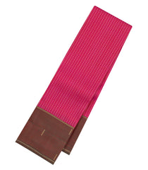 Hot Pink Handloom Kanchipuram Silk Saree With Stripes-KA15102