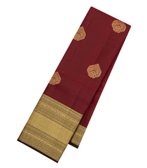 Maroon Woven Kanchipuram Silk Saree With Buttas-KA14974