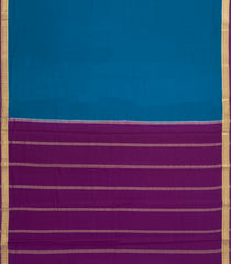 Blue Woven Mysore Silk Saree With Contrast Border-MS3641