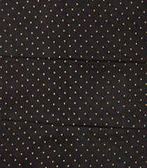 Black Woven Tussar Silk Saree With Printed Stripes & Floral Motifs-TU3109
