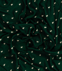 Bottle Green Woven Synthetic Blended Saree With Embroidered Motifs-EN2078