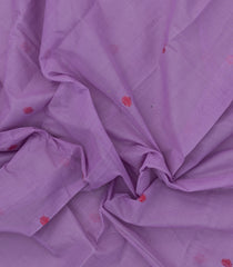 Lavender Handloom Kanchi Cotton Saree With Contrast Silk Border-KC1798