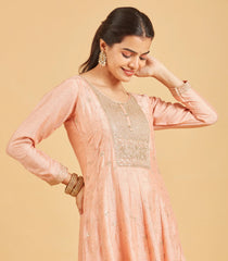 Peach Fuzz Anarkali Set