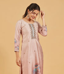 Pastel Mauve Festive Kurta Set