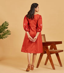 Rust Embroidered Dress Rust Embroidered Dress