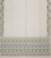 Off White Handloom Soft Silk Saree With Meena Geometric Motifs-SO4257