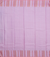 Orange Handloom Korvai Kanchipuram Silk Saree With Buttas & Lavender Border-KA13207