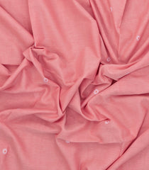 Baby Pink Handloom Bengal Cotton Saree With Floral Buttas-BG1746