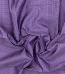 Lavender Handloom Soft Silk Saree With Checks & Floral Border-SO4589