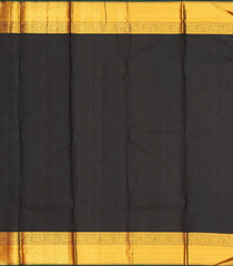 Baby Pink Handloom Korvai Kanchipuram Silk Saree With Buttas & Black Border-KA13077