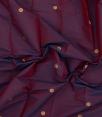 Burgundy Handloom Kanchi Cotton Saree With Chakaram Buttas-KC1833