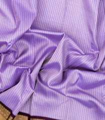 Lavender Handloom Korvai Kanchipuram Silk Saree With Zari Stripes-KA14814