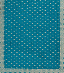 Cyan Woven Synthetic Blended Saree With Embroidered Motifs-EN2019