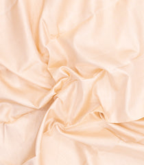 Cream Handloom Korvai Kanchipuram Silk Saree With Double Korvai Border-KA15739
