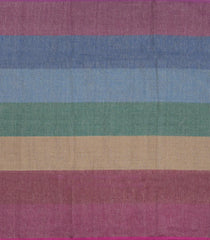 Multi Colour Handloom Linen Saree With Stripes-LI0742