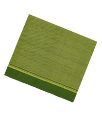 Green Woven Kadapa Cotton Saree With Stripes & Contrast Border-KN0654
