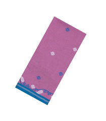Pink Handloom Bengal Cotton Saree With Meena Buttas-BG1979