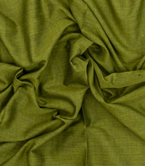 Sage Green Woven Bengal Cotton Saree With Contrast Border-BG1881