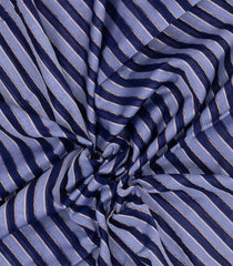 Navy & Steel Blue Handloom Soft Silk Cotton Saree With Stripes-SC4570
