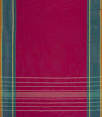 Magenta Woven Chettinad Cotton Saree With Contrast Border-CN1880