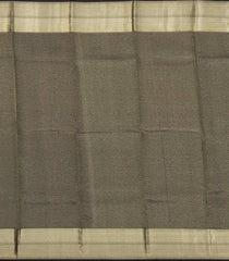 Black Handloom Kanchipuram Silk Saree With Annam Thread work Motifs-KA14789
