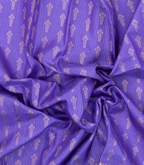Lavender Handloom Kanchipuram Silk Saree With Zari Checks & Stripes-KA14470