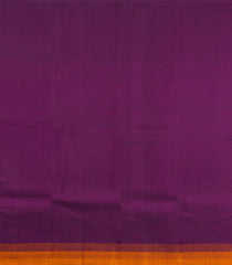 Dark Purple Handloom Korvai Kanchipuram Silk Saree With Thread Work Border-KA15702