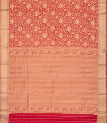 Beige Mysore Crepe Silk Saree With Floral Vine Motifs-MS3097