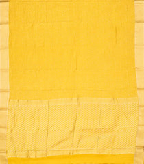 Yellow Mysore Crepe Silk Saree With Floral Vine Motifs-MS3121