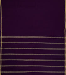 Dark Purple Woven Mysore Silk Saree With Zari Border-MS3432