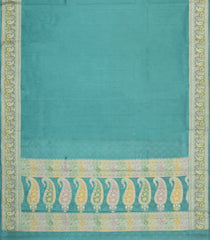 Turquoise Woven Dupion Silk Saree With Meena Borders-DS0581