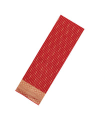 Red Woven Mysore Silk Saree With Zari Stripes-MS3311