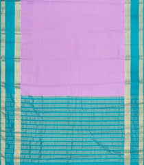 Lavender Woven Blended Viscose Saree With Zari Checks & Contrast Border-BL6102