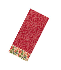 Red Printed Jaipur Cotton Saree With Printed Floral Motifs-JC1761