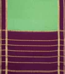 Mint Green Woven Mysore Silk Saree With Contrast Zari Border-MS3594