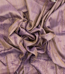 Lilac Woven Art Tussar Silk Saree With Printed Dancing Motifs-BL3880
