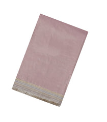 Baby Pink Woven Synthetic Blended Tissue Saree With Embroidered Border-EN2000