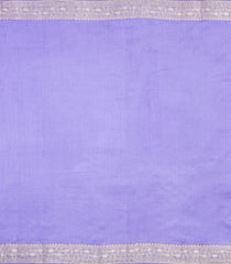 Dark Purple Woven Banarasi Poona Silk Saree With Zari Buttas & Contrast Border-BP1029