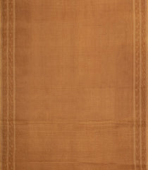 Rust Woven Tussar Silk Saree With Chevron Stripes-TU3333