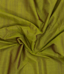 Olive Green Handloom Gadwal Silk Cotton Saree With Contrast Border -GA0271