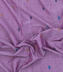 Lilac Handloom Bengal Cotton Saree With Meena Buttas-BG1577