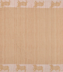 Taupe Woven Art Chanderi Cotton Saree With Cow Motifs-BL4705