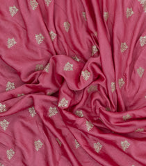 Peach Woven Synthetic Blended Saree With Embroidered Motifs-EN2073