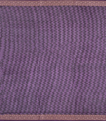 Off White Printed Chanderi Cotton Saree With Lilac Zari Border-CC1682