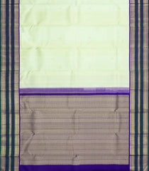 Mint Green Handloom Korvai Kanchipuram Silk Saree With Kanchipuram Butta Silk Sarees & Stripes-KA16588