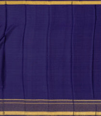 Pink Mysore Crepe Silk Saree With Contrast Blue Border