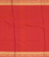 Pink Handwoven Soft Silk Saree With Mango And Vine Motifs In Contrast Rust Border & Pallu-Pink