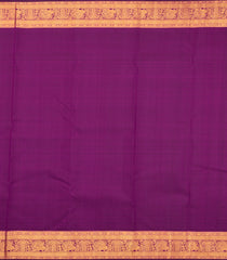 Light Peach Handloom Korvai Kanchipuram Silk Saree With Diamond Motifs-KA14582