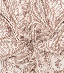 Dusty Pink Printed Synthetic Tussar Silk Saree With Contrast Border-SY0144